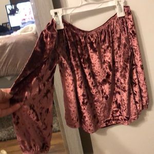 Off shoulder crop blouse